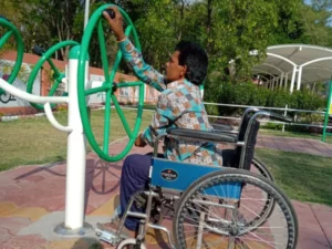 disable person shoulder press cum thaichi spinner, karma corporation, indore, bhopal, jabalpur