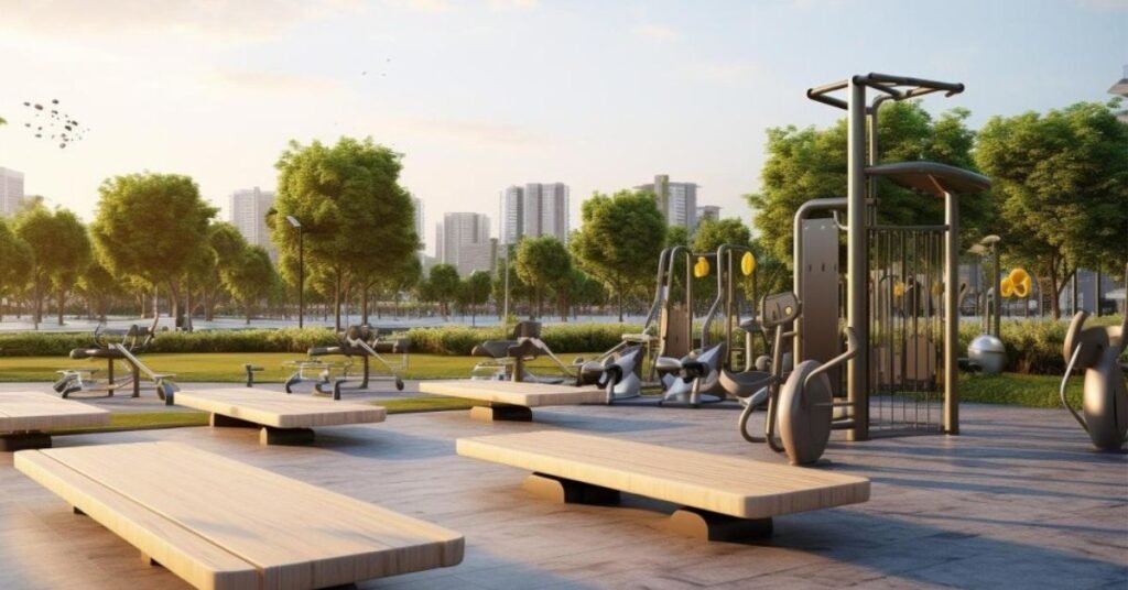 outdoor workout culture, open gym in bhopal