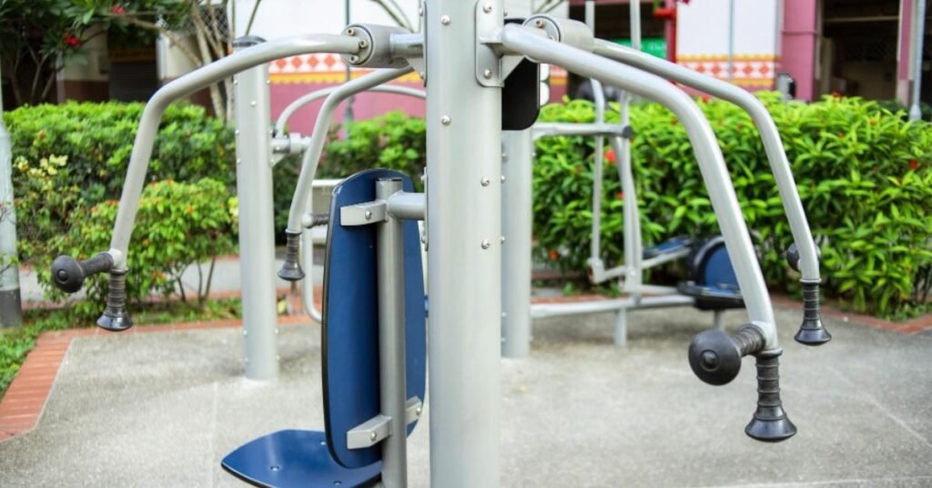 park based workouts, exterior gym equipment in Sagar